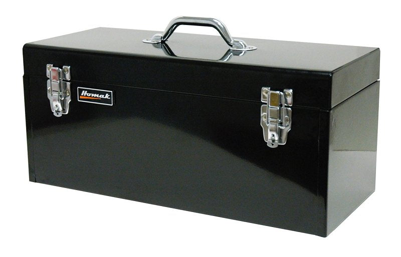 HOMAK MFG. CO., INC. Homak BK00120920 Hand Carry Toolbox, Steel, Black, 8-1/2 x 20 x 9 in Outside TOOLS HOMAK MFG. CO., INC.