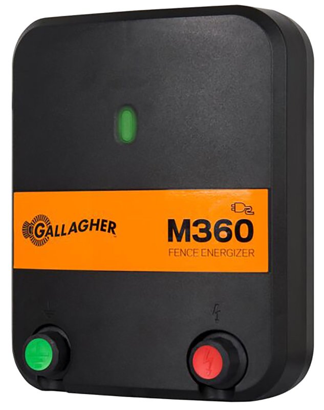 GALLAGHER POWER FENCE, Gallagher G323504 Electric Fence Energizer, 110 V, 95 acre (Typical), 250 acre (Clean) Fence Distance