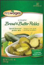 MRS. WAGES Mrs. Wages W620-J7425 Bread and Butter Pickle Mix, 5.3 oz Pouch HOUSEWARES MRS. WAGES