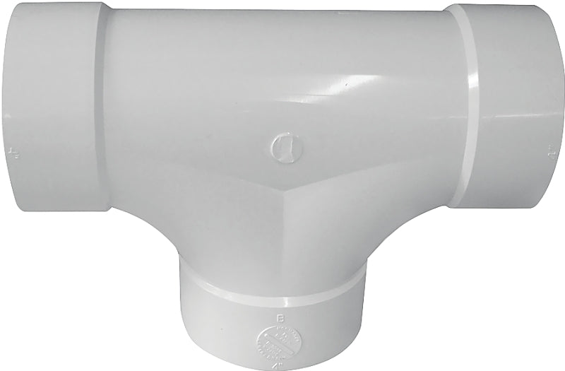 IPEX USA LLC-CANPLAS Canplas 414155BC Sanitary Pipe Tee, 4 in, Hub, PVC, White PLUMBING, HEATING & VENTILATION IPEX USA LLC-CANPLAS