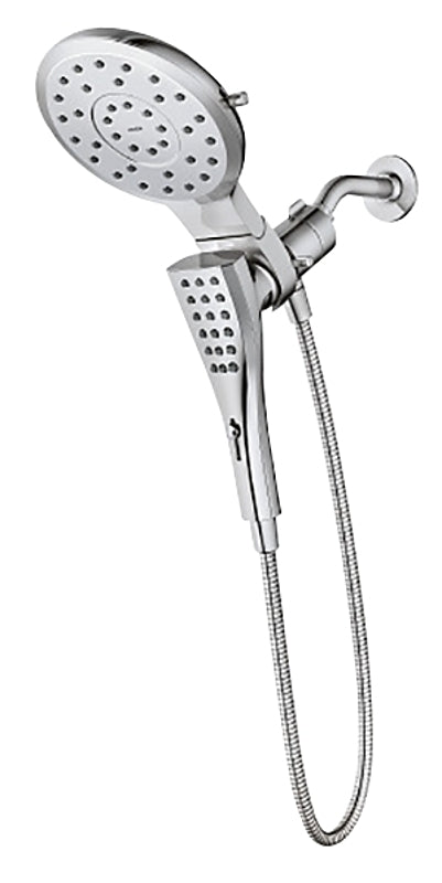 MOEN Moen Verso 220C2 Series Spray Head with Handshower, Chrome, Round, 1/2 in Connection, IPS, 2.5 gpm, 8-Spray Function