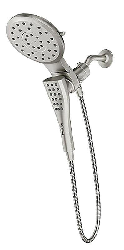 MOEN Moen Verso 220C2SRN Series Spray Head with Handshower, Brushed Nickel, Round, 1/2 in Connection, IPS, 2.5 gpm, Plastic