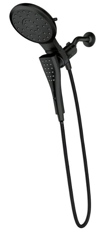 MOEN Moen Verso Series 220C2EPBL Combination Shower, Round, 1/2 in Connection, IPS, 1.75 gpm, 8-Spray Function, Matte Black