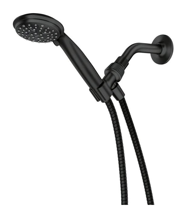 MOEN Moen Attune Series 218H0BL Handheld Shower, 1/2 in Connection, 1.75 gpm, 6-Spray Function, Matte Black, 60 in L Hose