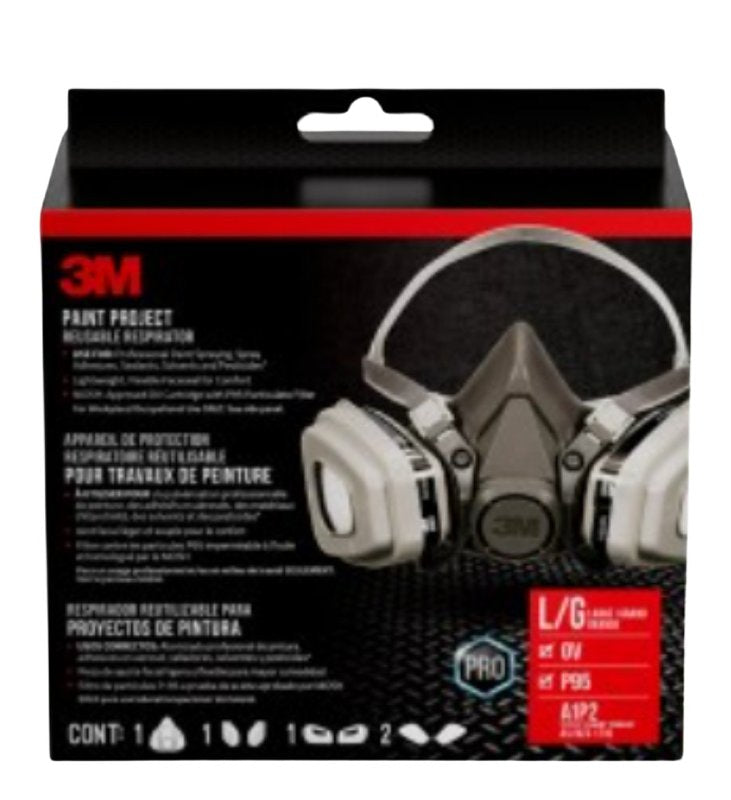 3M 3M TEKK Protection 6311PA1-A/R6311 Valved Paint Respirator, L Mask, P95 Filter Class, 95 % Filter Efficiency