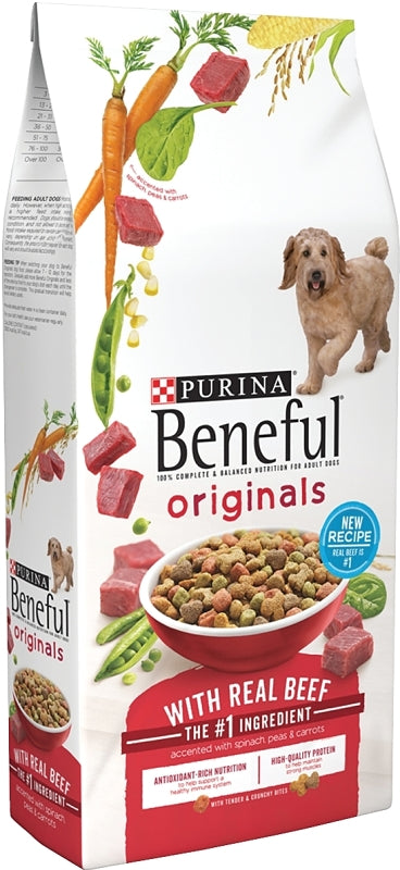NESTLE PURINA PET CARE Beneful 1780018545 Dog Food, Adult Breed, Dry, 31 lb Bag