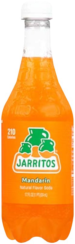 JARRITO'S Jarritos 15501 Soda, Mandarin, 17.7 oz Bottle
