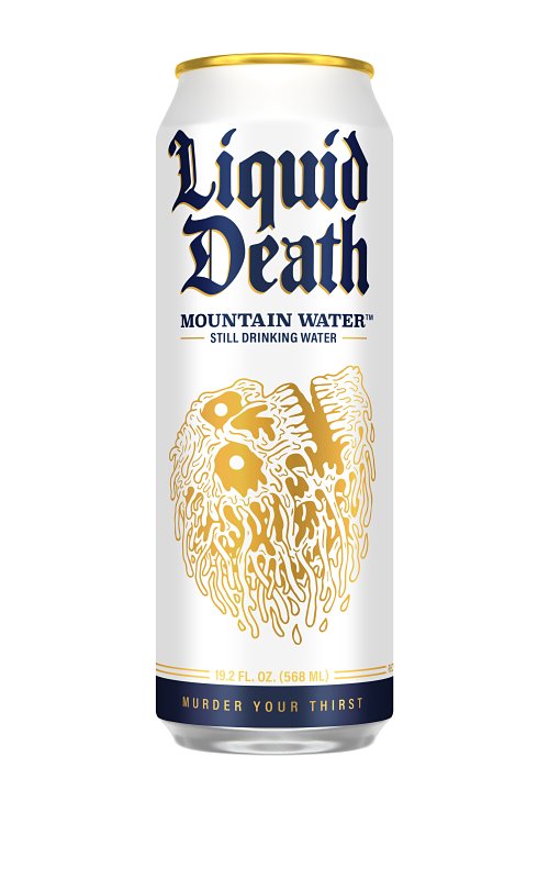 LIQUID DEATH Liquid Death 1700079 Mountain Water, 19.2 oz Can