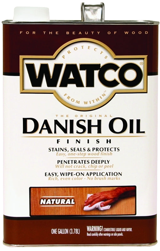 WATCO WATCO 65732 Danish Oil, 882 sq-ft/gal Coverage Area, Natural, Liquid, 1 gal Can