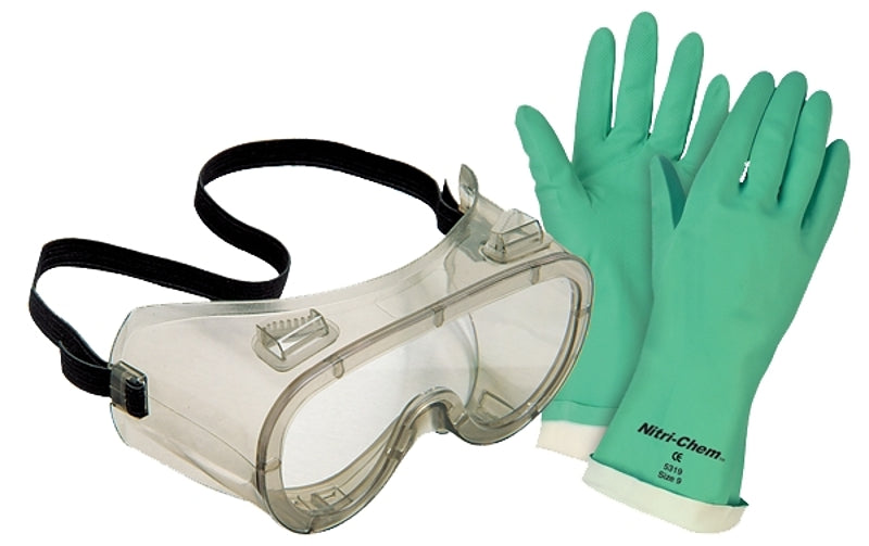 BOSS MFG Safety Works SWX00137 Gloves and Goggles Kit, Clear