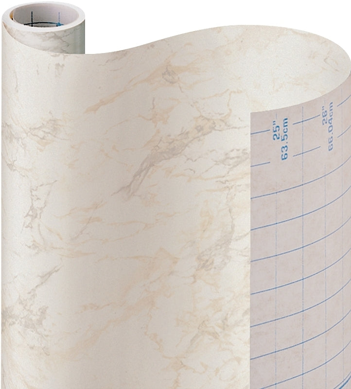 CON-TACT Con-Tact 09F-C9823-12 Contact Paper, 9 ft L, 18 in W, Paper, Beige Marble