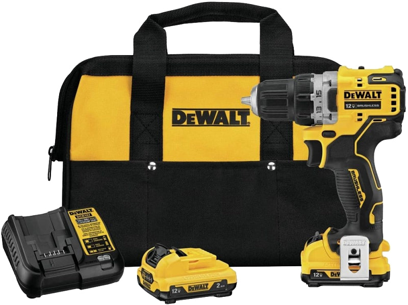 DEWALT DEWALT 12V MAX XTREME DCD701F2 Brushless Cordless Drill/Driver Kit, Battery Included, 12 V, 2 Ah, 3/8 in Chuck TOOLS DEWALT