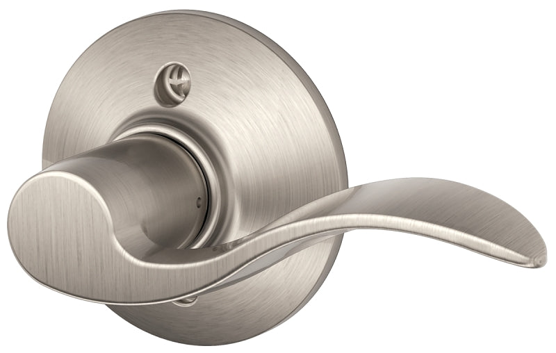 SCHLAGE LOCK Schlage Accent Series F170 ACC 619 RH Right Hand Dummy Lever, Mechanical Lock, Satin Nickel, Metal, Residential, 2 Grade HARDWARE & FARM SUPPLIES SCHLAGE LOCK