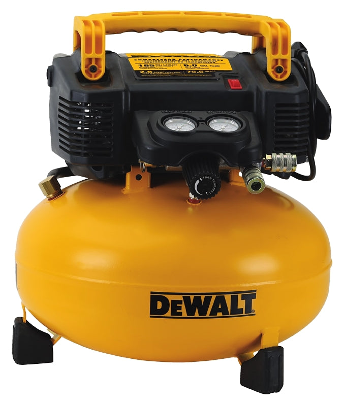 DEWALT DEWALT DWFP55126 Portable Electric Air Compressor, Tool Only, 6 gal Tank, 0.9 hp, 120 V, 165 psi Pressure, 1-Stage