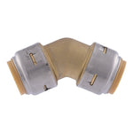 SHARKBITE SharkBite UR656A Pipe Elbow, 3/4 in, 45 deg Angle, Brass, 200 psi Pressure PLUMBING, HEATING & VENTILATION SHARKBITE