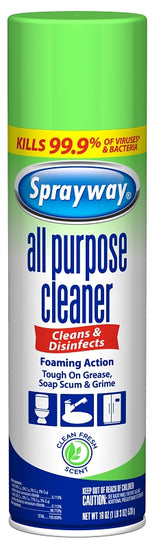 SPRAYWAY Sprayway SW5002R All-Purpose Cleaner, 19 oz Aerosol Can, Gas CLEANING & JANITORIAL SUPPLIES SPRAYWAY