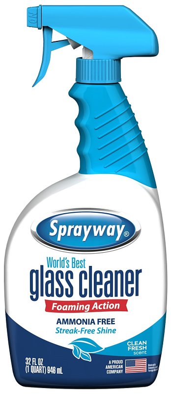 SPRAYWAY Sprayway SW5000R Glass Cleaner, 32 oz Bottle, Liquid, Fresh, Blue
