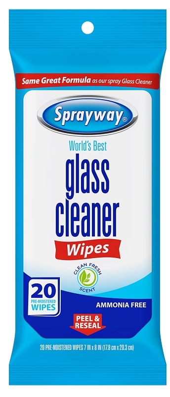 SPRAYWAY Sprayway COLORmaxx SW199R Cleaning Wipe, 20 ct Pouch, Liquid CLEANING & JANITORIAL SUPPLIES SPRAYWAY