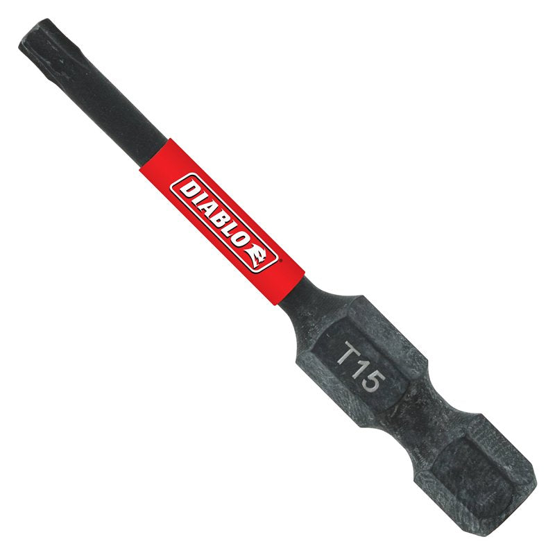 DIABLO Diablo DT152B Drive Bit, T15 Drive, Torx Drive, 1/4 in Shank, Hex Shank, 2 in L HARDWARE & FARM SUPPLIES DIABLO