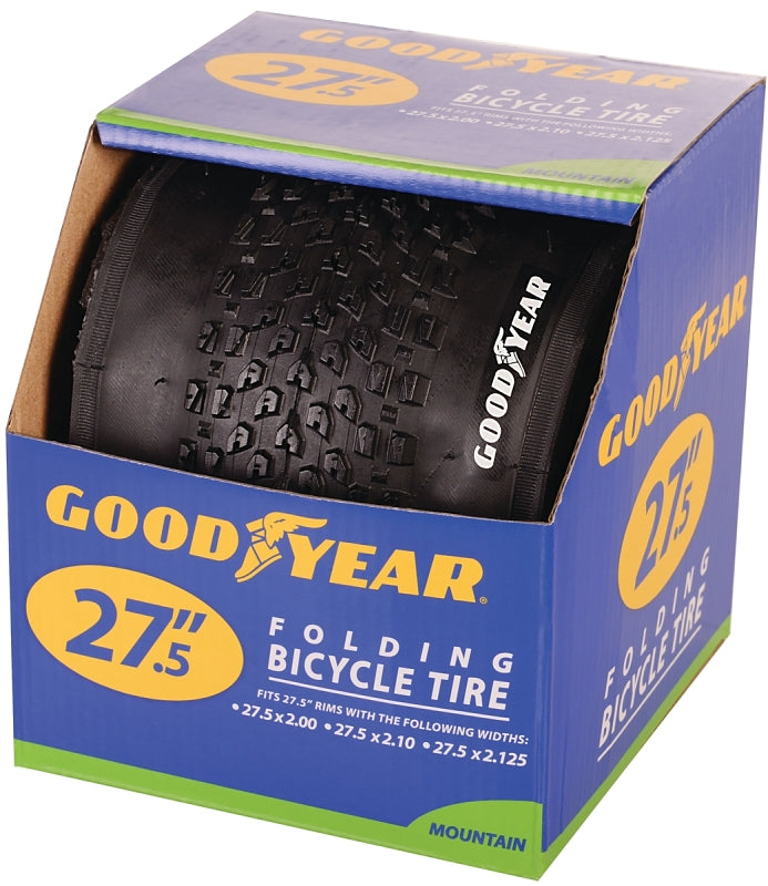 KENT Kent 91066 Mountain Bike Tire, Folding, Black, For: 27-1/2 x 2 to 2.10 to 2-1/8 in Rim