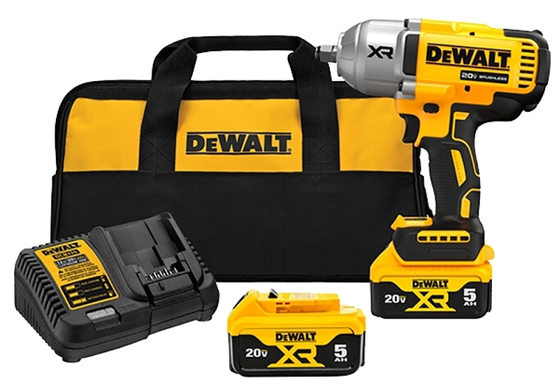 DEWALT DEWALT DCF900P2 Impact Wrench with Hog Ring Anvil, Battery Included, 20 V, 5 Ah, 1/2 in Drive, Standard Drive TOOLS DEWALT
