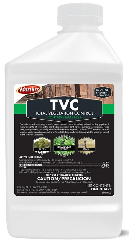 MARTIN'S Martin's 82004985 Total Vegetation Control, Liquid, Light Amber, 1 qt Bottle LAWN & GARDEN MARTIN'S