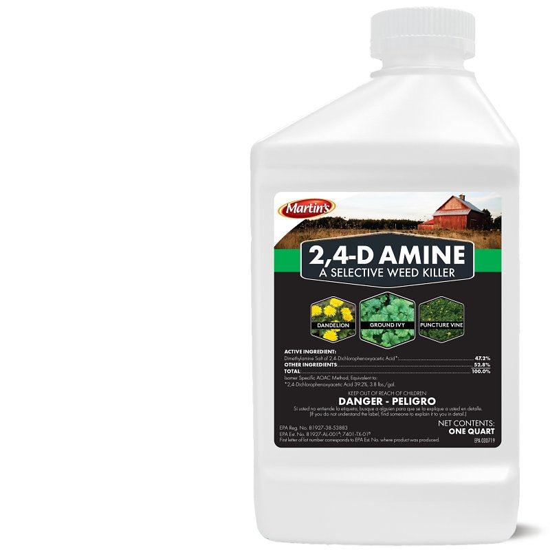MARTIN'S Martin's 82210012 Weed Killer, Liquid, Clear Pale, 1 qt