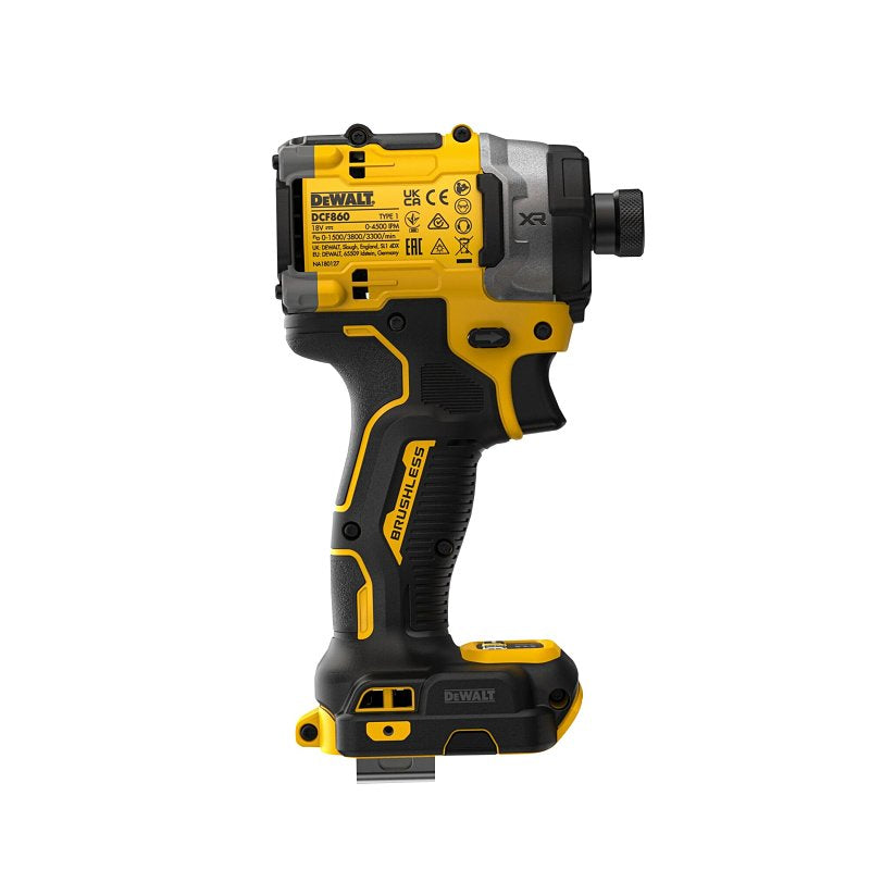 DEWALT DEWALT ATOMIC 20V MAX Series DCF860B Cordless Impact Driver, Tool Only, 20 V, 5 Ah, 1/4 in Drive, 4500 ipm