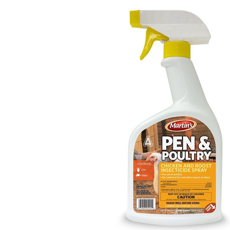 MARTIN'S Martin's MA4511 Chicken and Roost Insecticide Spray, Liquid, 1 qt Bottle
