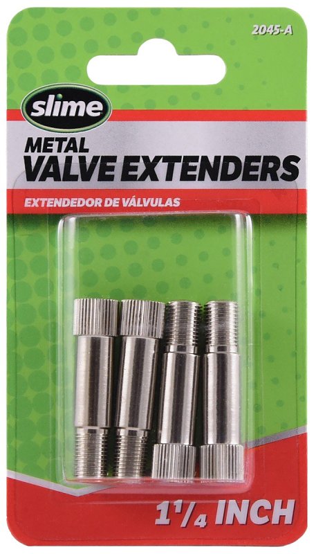 SLIME Slime 2045-A Tire Valve Extender, 1-1/4 in L, Metal