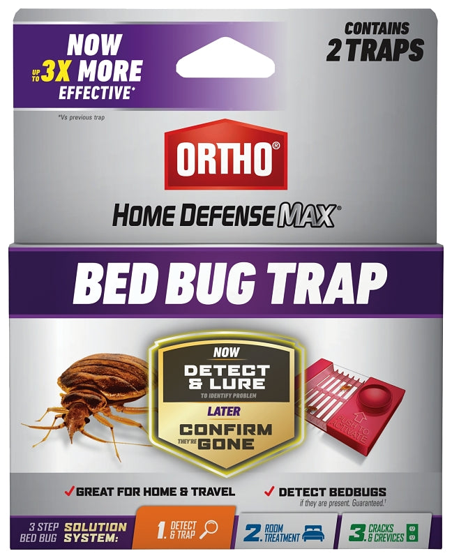 ORTHO Ortho 465705 Bed Bug Trap, Liquid, Characteristic, Black/Dark Brown, 2/PK LAWN & GARDEN ORTHO
