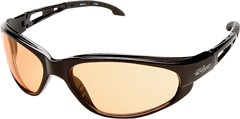 EDGE Edge SWAP119 Non-Polarized Safety Glasses, Red Lens, Black Frame, Unisex, Polycarbonate Lens, Full Frame, Nylon Frame