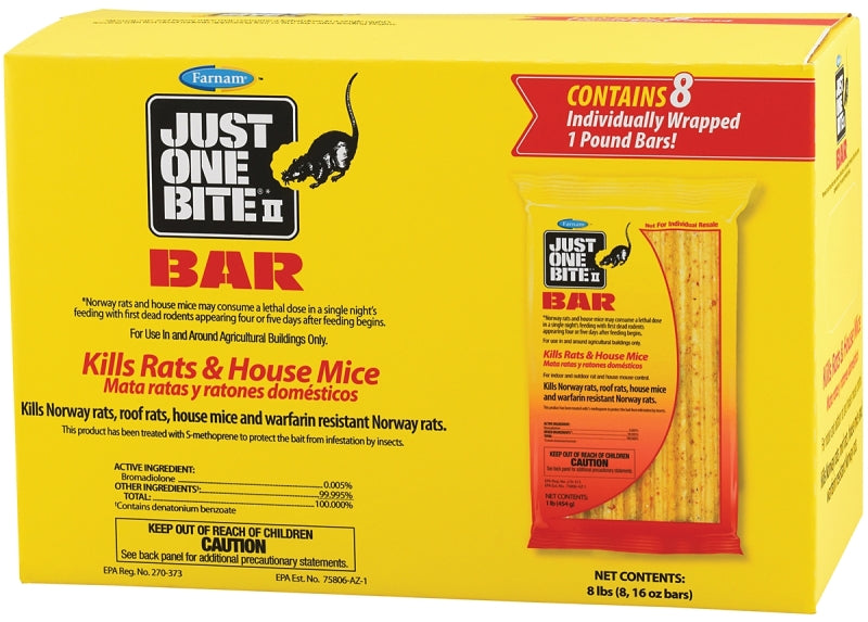 FARNAM Starbar 100504295 Mouse Killer, 8 lb Bait, Brown/Yellow HARDWARE & FARM SUPPLIES FARNAM