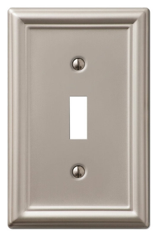 AMERELLE Amerelle 149TBN Wallplate, 4-7/8 in L, 3-1/8 in W, 1 -Gang, Steel, Brushed Nickel ELECTRICAL AMERELLE