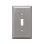 AMERELLE Amerelle 163TBN Wallplate, 4-15/16 in L, 2-7/8 in W, 1 -Gang, Steel, Brushed Nickel ELECTRICAL AMERELLE