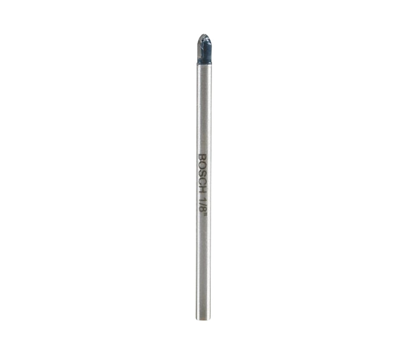 BOSCH Bosch GT100 Drill Bit, 1/8 in Dia, 2 in OAL, 1/8 in Dia Shank, Flat Shank