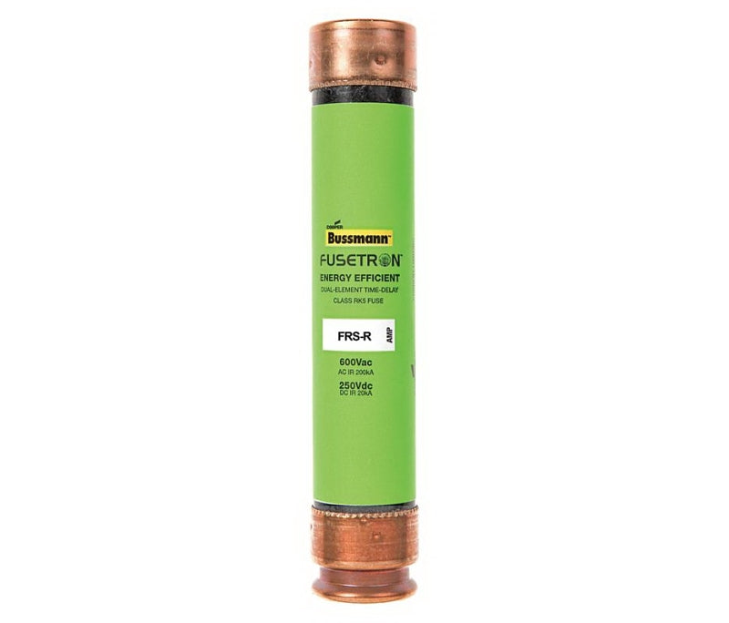 BUSSMANN Bussmann FRS-R-10 Time Delay Fuse, 10 A, 600 VAC, 300 VDC, 20, 200 kA Interrupt, Fiberglass Body