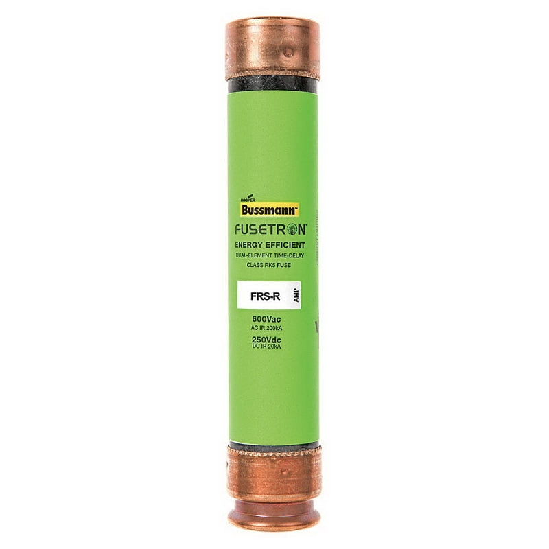 BUSSMANN Bussmann FRS-R-15 Time Delay Fuse, 15 A, 600 VAC, 300 VDC, 20, 200 kA Interrupt, Fiberglass Body ELECTRICAL BUSSMANN