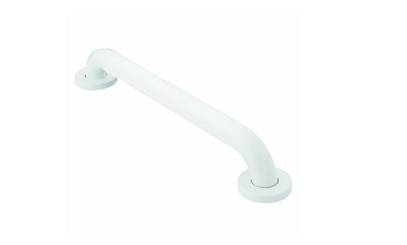 MOEN Moen R8924W Grab Bar, 27-1/4 in L, 3.175 in W, 3 in H, 24 in L Bar, 500 lb, Stainless Steel, Glacier, Screw