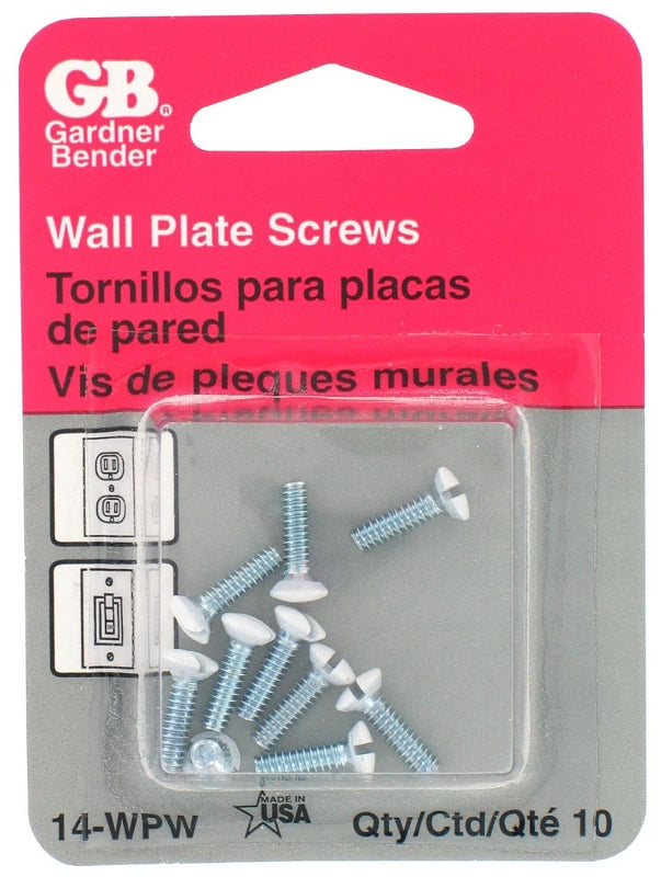 GB Gardner Bender 14-WPW Screw Kit, 1/2 in L, Flat Head ELECTRICAL GB