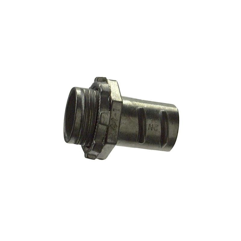 HALEX Halex 04405B Flex Conduit Connector, 1/2 in Screw-In, Zinc, 50/PK