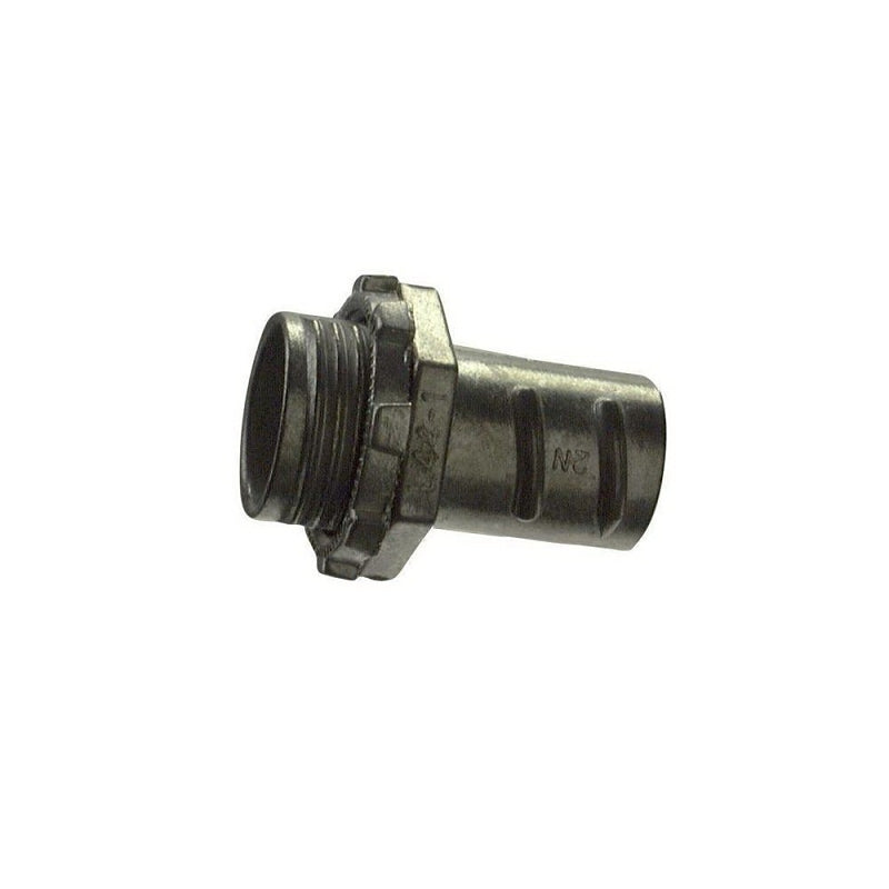 HALEX Halex 20442 Flex Conduit Connector, 3/4 in Screw-In, Zinc, 5/BAG