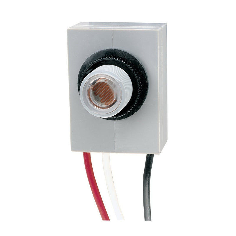 INTERMATIC Intermatic K4021C Thermal Photocontrol, Button Style, Polycarbonate, Gray ELECTRICAL INTERMATIC