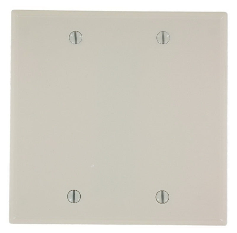 LEVITON Leviton 000-78025-000 Wallplate, 4-1/2 in L, 4.56 in W, 0.22 in Thick, 2 -Gang, Thermoset, Light Almond, Smooth