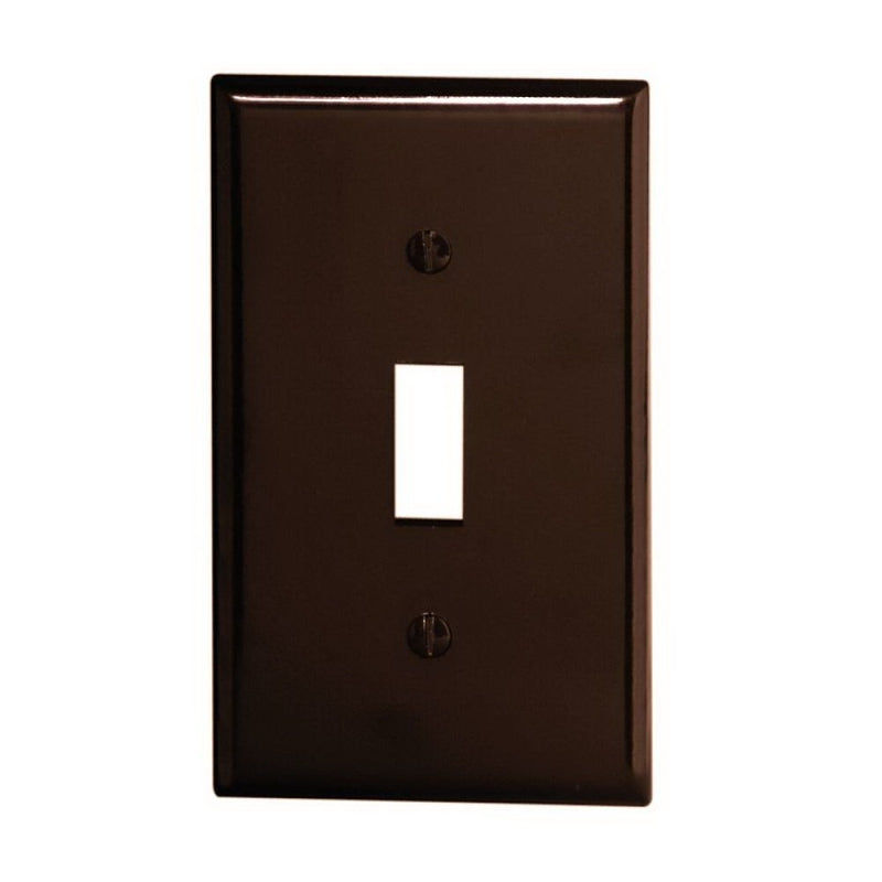 LEVITON Leviton 001-85001-000 Wallplate, 4-1/2 in L, 2-3/4 in W, 1 -Gang, Thermoset, Brown, Smooth