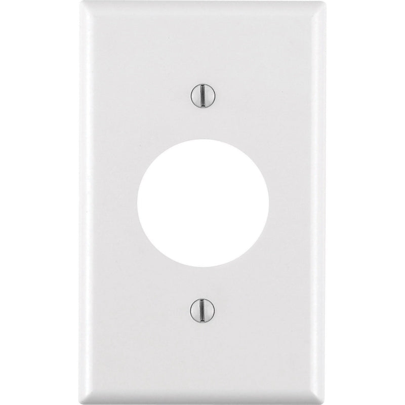 LEVITON Leviton 88004 Single Receptacle Wallplate, 4-1/2 in L, 2-3/4 in W, 1 -Gang, Thermoset Plastic, White, Smooth