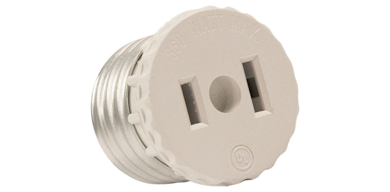 LEVITON Leviton 002-00125-000 Lamp Holder Adapter, 660 W, Plastic, White