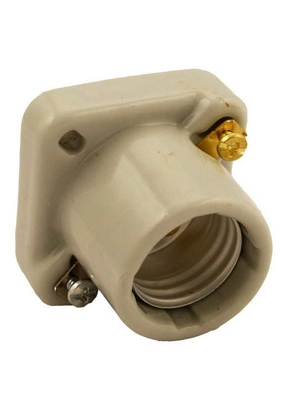 LEVITON Leviton 19062 Lamp Holder, 1-Circuit, Keyless, 1-7/8 in Dia x 1-1/2 in D Dimensions, 250 V, 660 W, White ELECTRICAL LEVITON