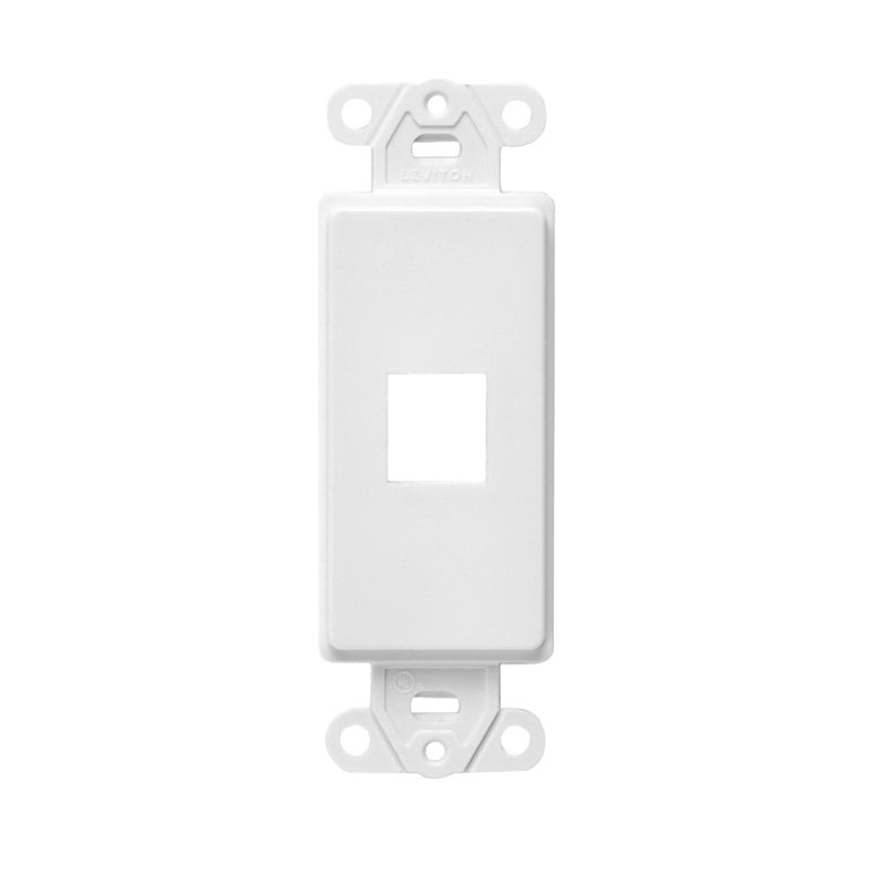 LEVITON Leviton 41641-00W Wallplate Insert, 2-39/64 in L, 1.29 in W, 1 -Gang, Plastic, White AUTOMOTIVE LEVITON