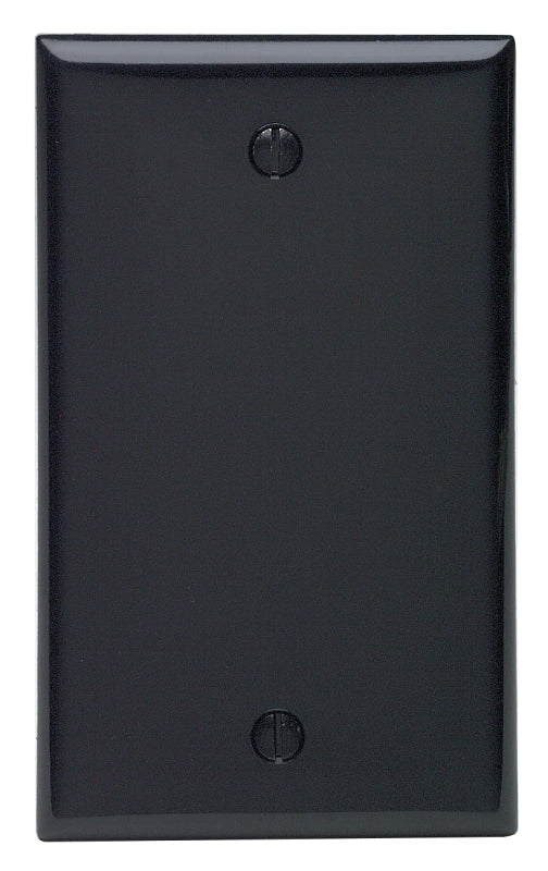 LEVITON Leviton 005-80714-00E Wallplate, 4-1/2 in L, 2-3/4 in W, 0.22 in Thick, 1 -Gang, Thermoplastic Nylon, Black ELECTRICAL LEVITON